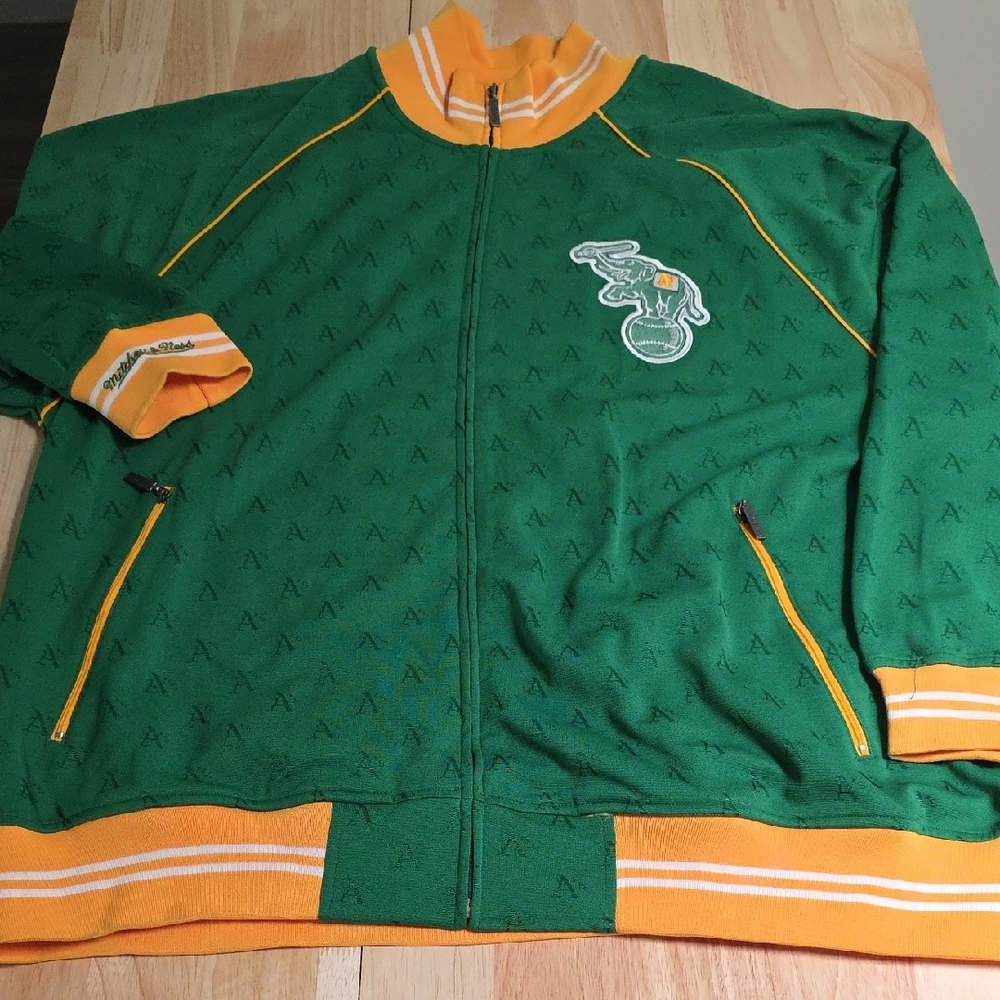 Green and Orange Zip-Up Jacket